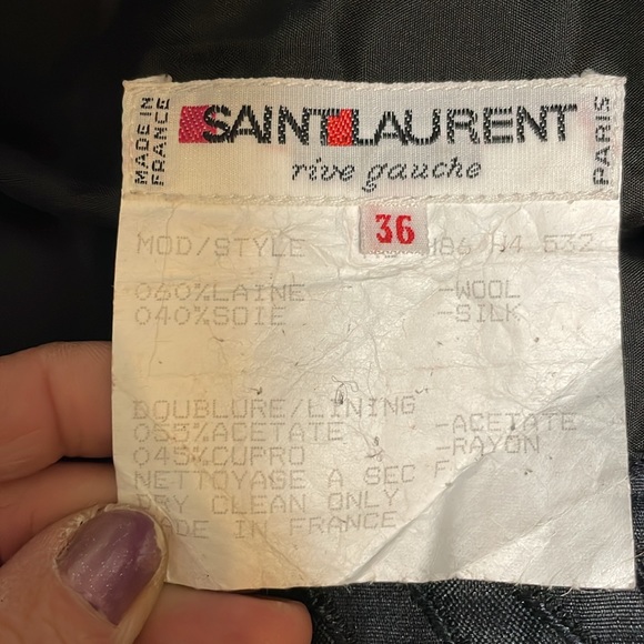 YSL rive gauche wool silk skirt - Picture 4 of 9